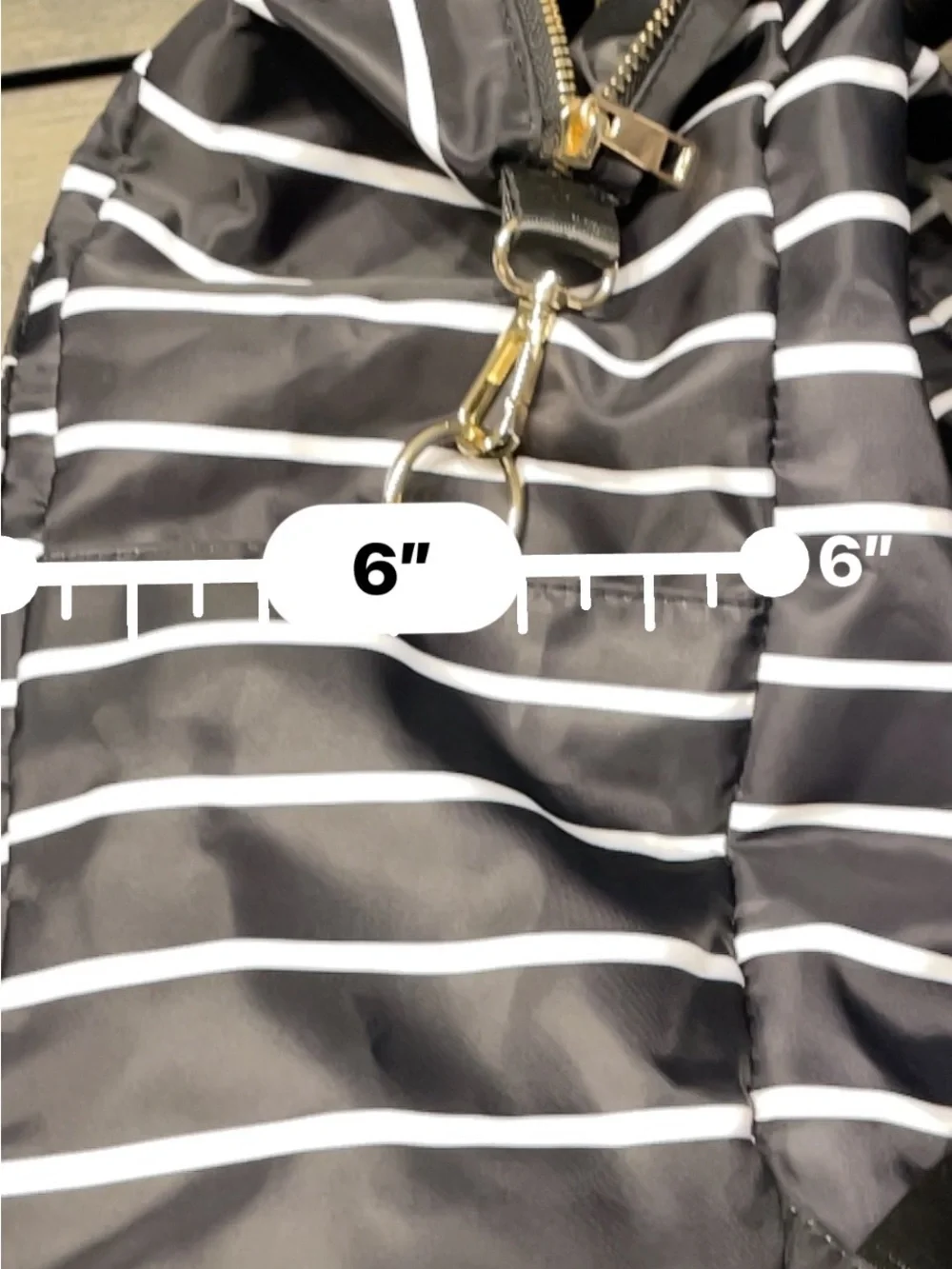 a new day Black and White Striped Backpack
